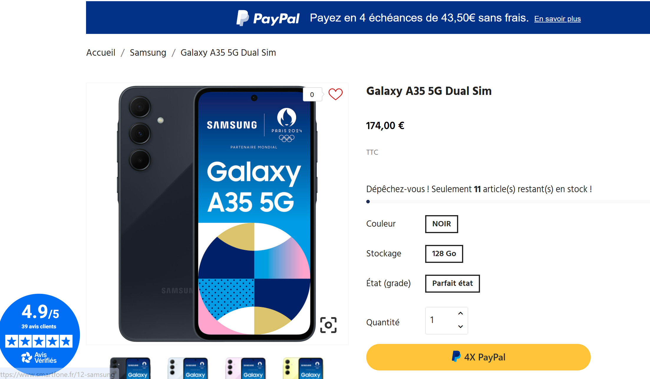 La très bonne affaire du Samsung A35 5G  reconditionné