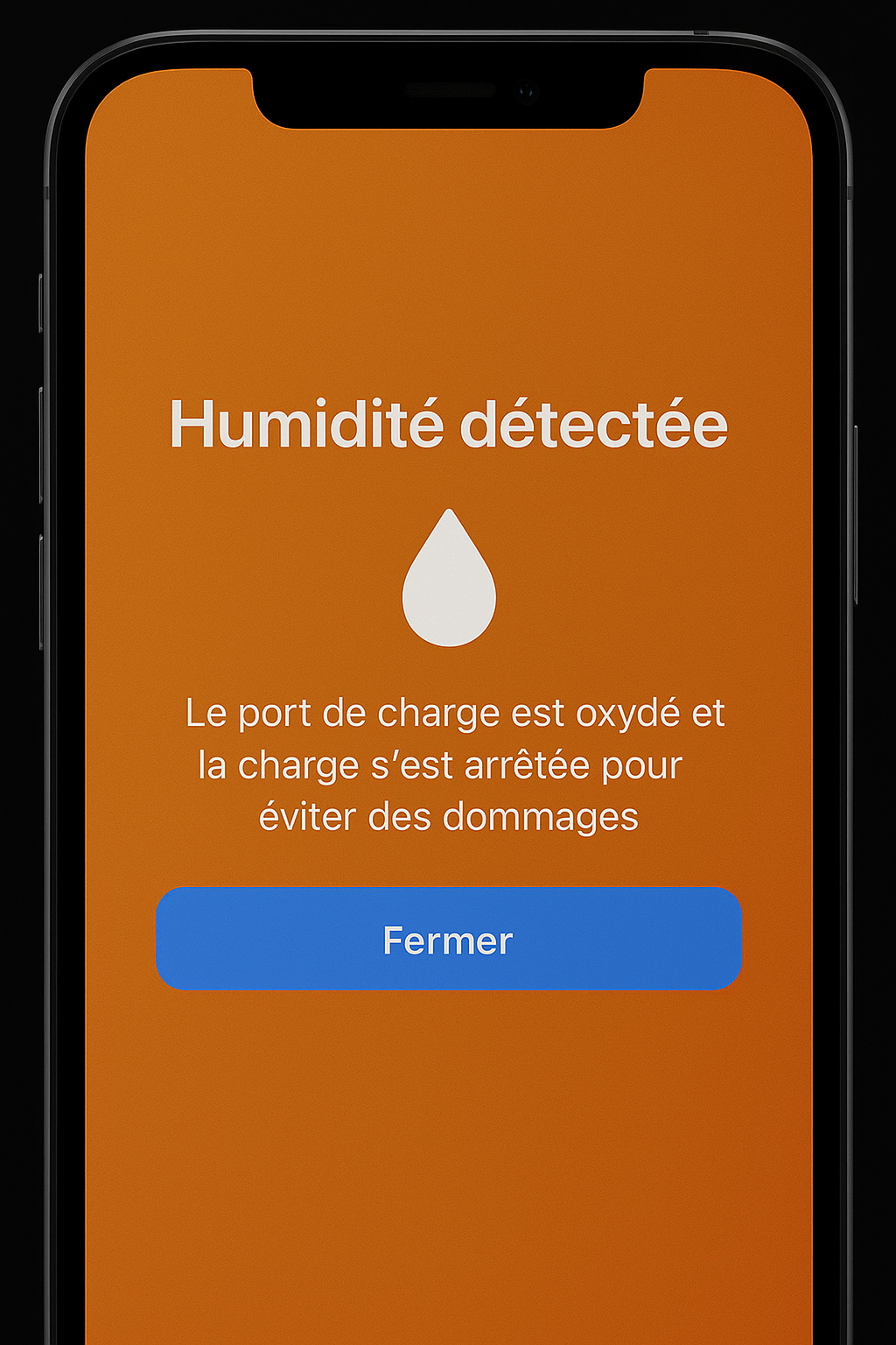 Message humidité détectée sur votre Samsung ou Apple: revendez le !